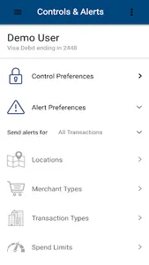 MYC1CU Card Controls screenshot 3