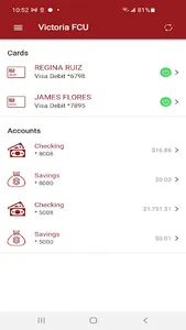 Victoria FCU Card Alerts screenshot 2