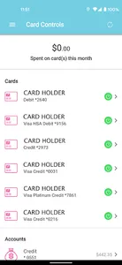 FedChoice Card Controls screenshot 1