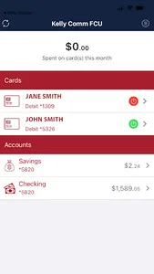 Kelly Comm FCU CardControl screenshot 0