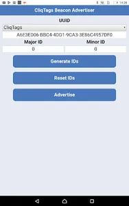 CliqTags Beacon Advertiser screenshot 2