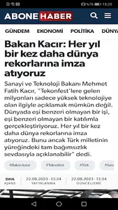 Abone Haber screenshot 1