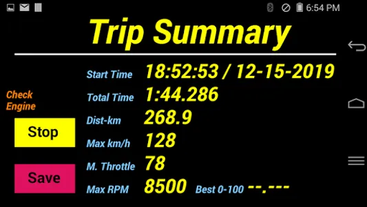 ADD-111R (OBD2 digital dashboa screenshot 5