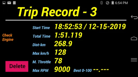 ADD-111R (OBD2 digital dashboa screenshot 6