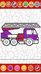 fire truck coloring book screenshot 4