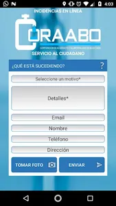 Incidencias CORAABO screenshot 0