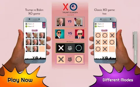 Trump vs Biden XO - Tic Tac To screenshot 2