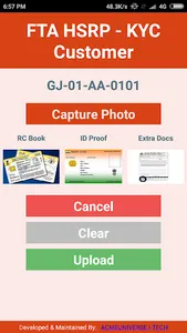 FTA HSRP - Customer KYC screenshot 3