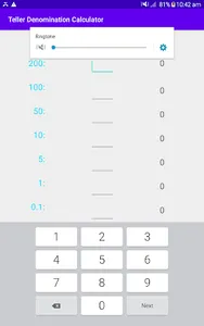 Teller Denomination Calculator screenshot 0