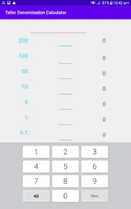 Teller Denomination Calculator screenshot 1