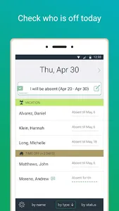 actiPLANS: absence notes screenshot 0