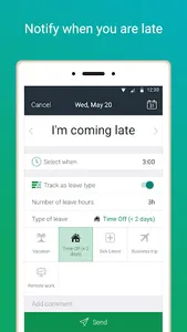 actiPLANS: absence notes screenshot 2