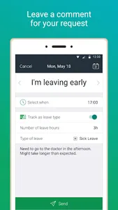 actiPLANS: absence notes screenshot 3