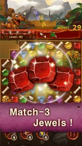 Jewels Dino Age: Match3 Puzzle screenshot 0