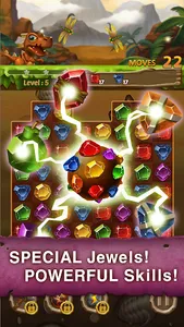 Jewels Dino Age: Match3 Puzzle screenshot 2