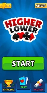 Higher Lower Cards screenshot 0