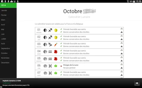 Au Calendrier Lunaire screenshot 7