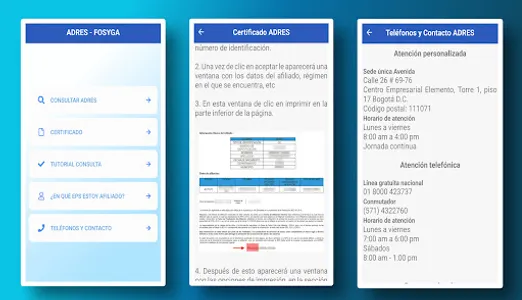 ADRES (Fosyga) Consulta screenshot 5