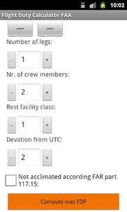 Flight Duty Calculator (FAA) screenshot 4