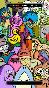 Cartoon Doodle HD Wallpaper 4K screenshot 12