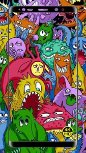 Cartoon Doodle HD Wallpaper 4K screenshot 22