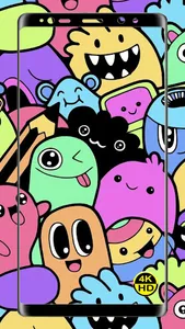 Cartoon Doodle HD Wallpaper 4K screenshot 23
