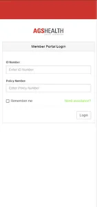 A.G.S. Health member portal screenshot 0