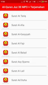 Al-Quran Juz 30 MP3 + Terjemah screenshot 1