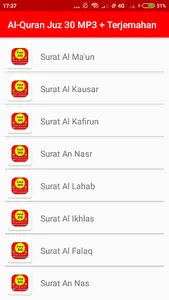 Al-Quran Juz 30 MP3 + Terjemah screenshot 9