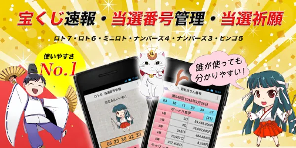 宝くじ当選結果・速報・当選祈願・ ナンバーズ 当選結果 screenshot 0
