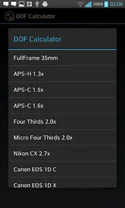 DOF Calculator screenshot 5