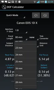 DOF Calculator screenshot 7