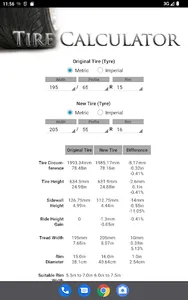 Tire Size Calculator screenshot 6