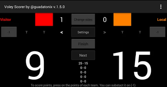 Voley Marcador screenshot 1