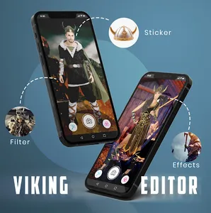 Viking Photo Editor Horned Hat screenshot 3