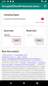 EncryptedSharedPreferences exa screenshot 0