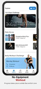 Home Workout - No Equipment screenshot 1