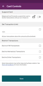 AlaTrust Card Controls screenshot 3
