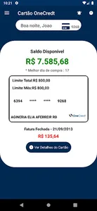 Cartão OneCredt screenshot 1