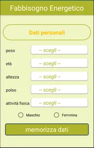 Fabbisogno Energetico screenshot 1