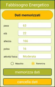 Fabbisogno Energetico screenshot 2
