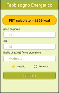 Fabbisogno Energetico screenshot 5