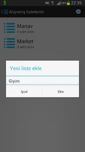 Alışveriş Listesi screenshot 1