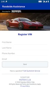 Ferrari Roadside Assistance screenshot 0