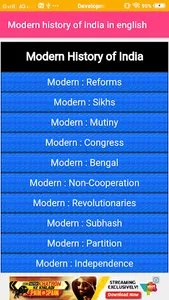 Modern history of india screenshot 1