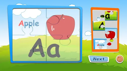 Alphabet jigsaw puzzle game screenshot 0