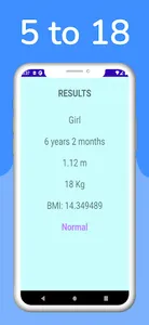 BMI for children and teens screenshot 3