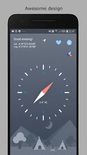 Compass (latitude - longitude) screenshot 1