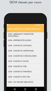 QCM Gastrologie classés par co screenshot 2