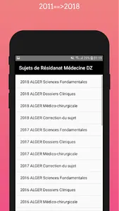 Sujets Résidanat Médecine DZ - screenshot 1